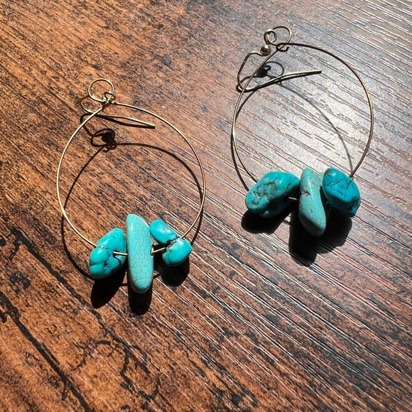 Turquoise earrings - Picture 3 of 5
